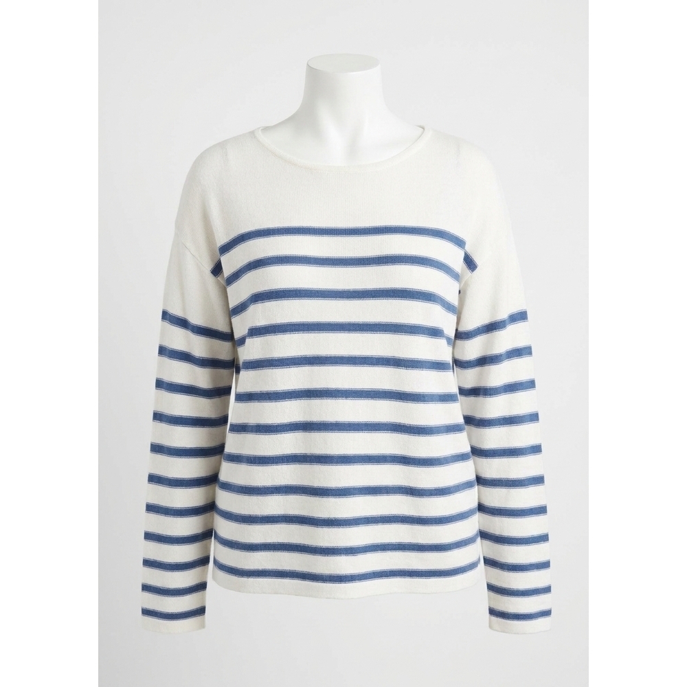 NEW FDJ nautical stiped sweater in white stripe